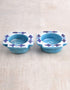 Blue Pottery T-Light Holder Set Of 2 Pcs.